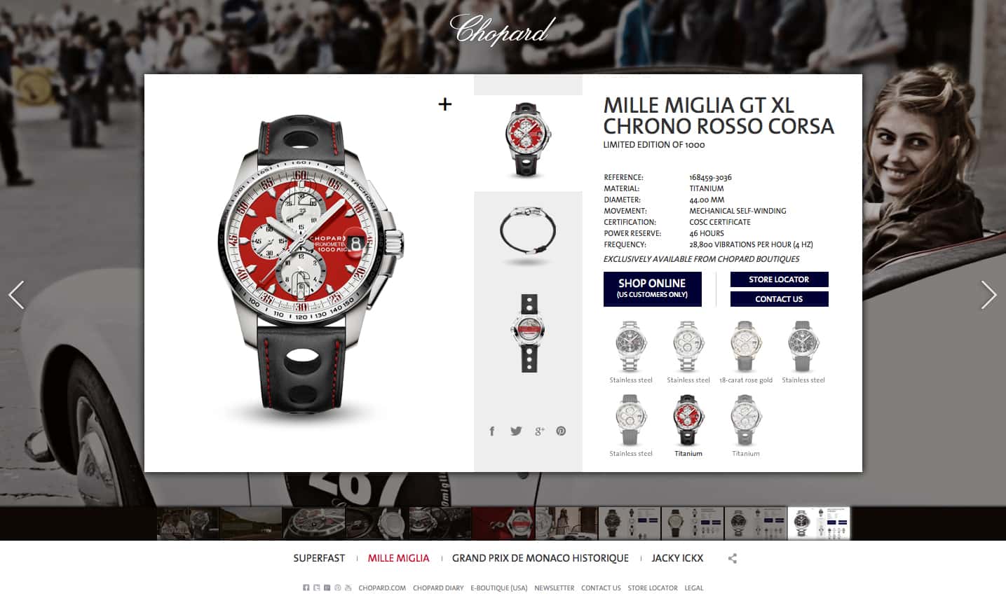 Développeur Front-end & animations • Chopard Classic collection