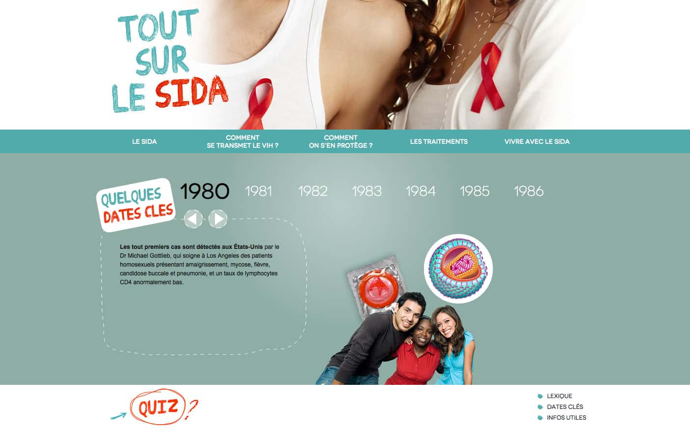 Développeur Front-end & animations • Le sida et les jeunes